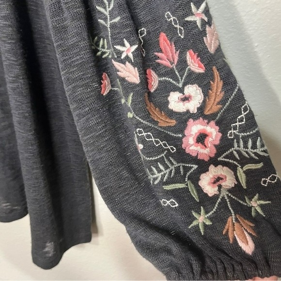 Maurices Dark Gray Cardigan with Floral Embroidery - Picture 3 of 6